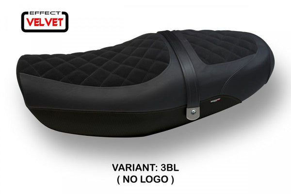 TPZ Italia Natal Total Black velvet Seat Cover Kawasaki Z900RS 2018-24 Motorcycle Seat Covers TPZ Italia