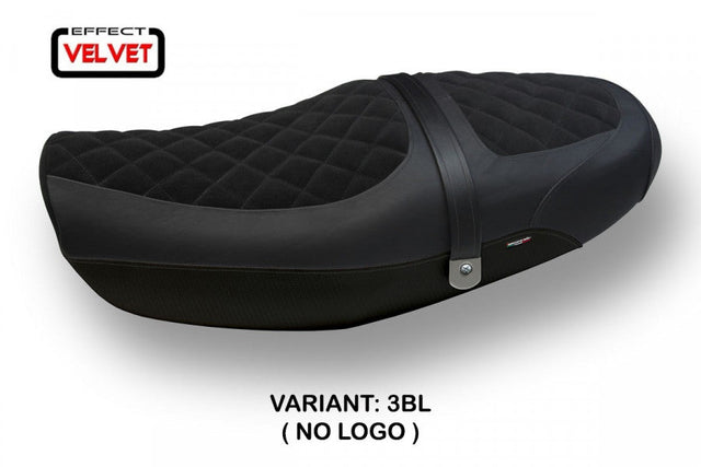 TPZ Italia Natal Total Black velvet Seat Cover Kawasaki Z900RS 2018-24 Motorcycle Seat Covers TPZ Italia