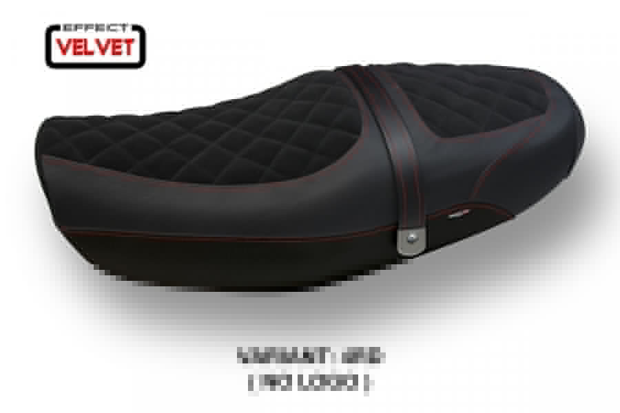 TPZ Italia Natal Total Black velvet Seat Cover Kawasaki Z900RS 2018-24 Motorcycle Seat Covers TPZ Italia