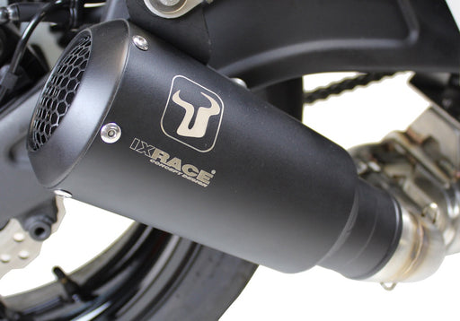 IXRACE M2 Black Silencer - Kawasaki Ninja 400 2018-23 - Motorcycle Performance Store 