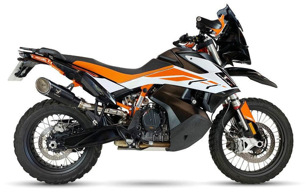 IXRACE MK1 Black Slashcut Silencer - KTM 790 Adventure / R 2019-20 - Motorcycle Performance Store