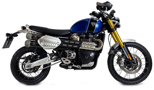 IXRACE MK1 Dual Silencers - Triumph Scrambler 1200 2019-23 - Motorcycle Performance Store 