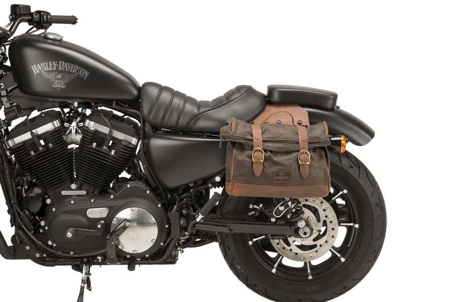 Custom Acces Vintage Saddlebags Harley Davidson Sportster 883 2009-18 —  Motorcycle Performance Store