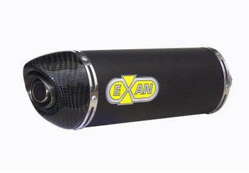 EXAN Carbon Cap Ovale INOX/BLACK Silencer Ducati Hypermotard 821 2013-15 - Motorcycle Performance Store