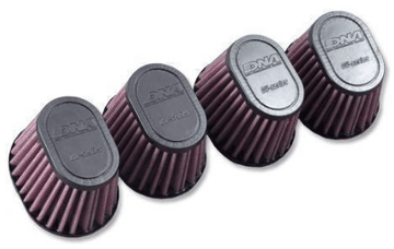 DNA OVAL RUBBER TOP 87mm Long Clamp on 54mm Set of 4 - Motorcycle Performance Store