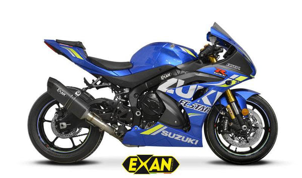 EXAN X-BLACK OVAL SILENCER - Suzuki GSXR1000 2017-19 - Motorcycle Performance Store