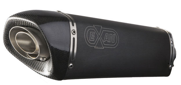 EXAN X Black Ovale INOX/NERO Silencer Ducati Hypermotard 821 2013-15