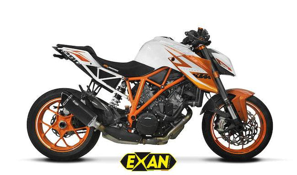 Exan Oval X Black silencer KTM SUPERDUKE 1290 R - 2017-19 - Motorcycle Performance Store