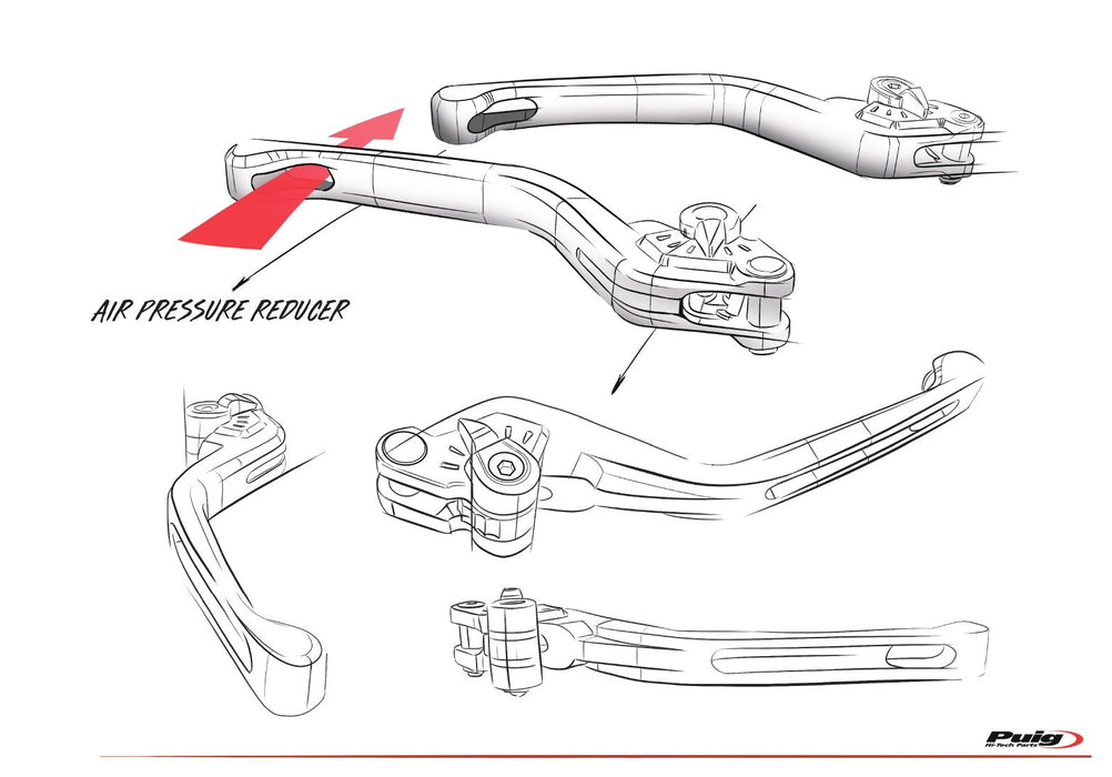 Puig Extendable Racing Levers KTM Duke 125 2014-23 - Motorcycle Performance Store 