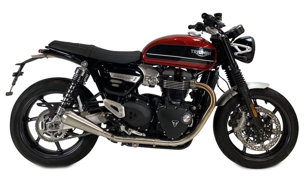Ironhead OVC11 Conical Silencers Triumph Speed Twin 1200