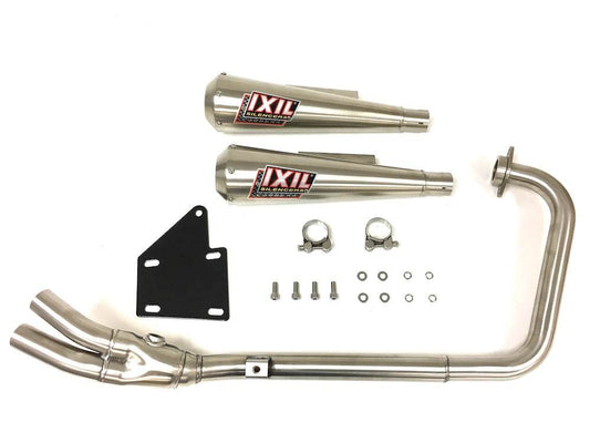 IXIL Dual Conical Exhaust system Yamaha YBR 250 2012-13 - Motorcycle Performance Store