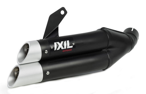 IXIL Hyperlow XL Black Dual Exit Silencer Kawasaki Z 750 R 2007-12 - Motorcycle Performance Store 