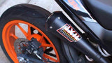 IXIL Dual Black Underseat Slip On Silencers KTM Duke 125 200 2011-16