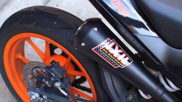 IXIL Dual Black Underseat Slip on Silencers - KTM Duke 125 / 200 2011-16