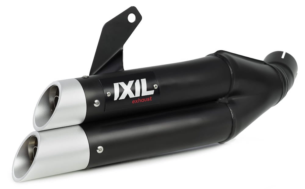 IXIL Hyperlow XL Black Dual Exit Silencer KTM Duke 125  2017-20