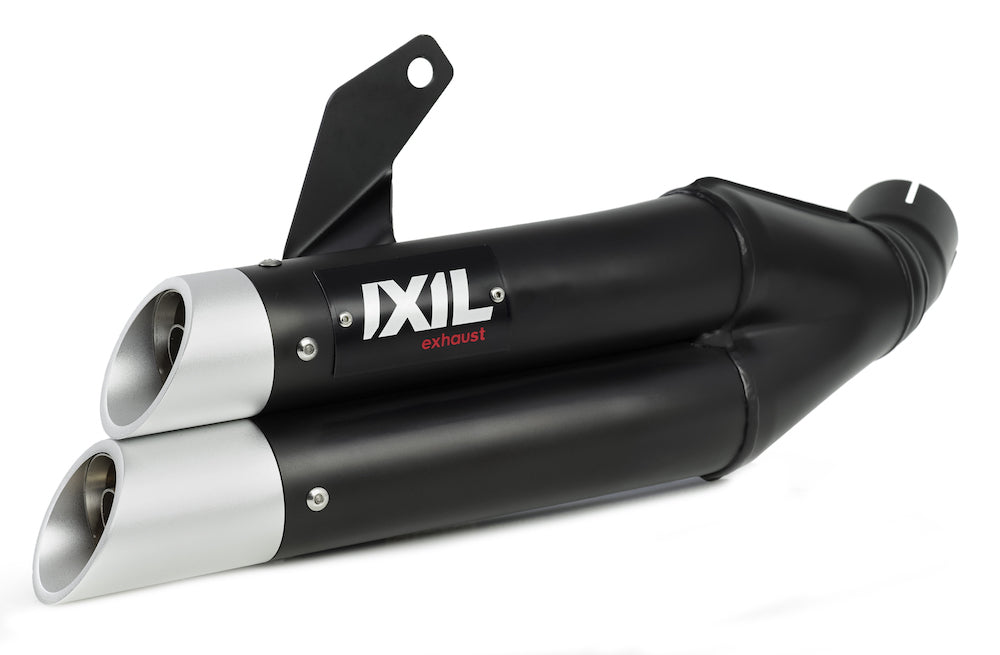 IXIL Hyperlow XL Black Dual Exit Silencer - Suzuki GSF Bandit 1250 2007-16