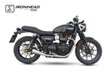 Ironhead OVC11 Conical Silencers Triumph Street Twin 2016-22 - Motorcycle Performance Store