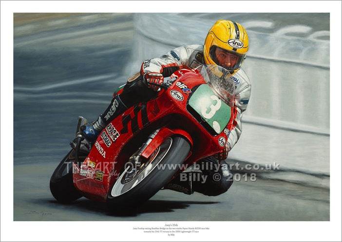 Joey Dunlop 2000 250 TT Art Print - Motorcycle Performance Store