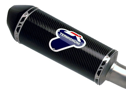 Termignoni System Carbon Oval Silencer- KAWASAKI ER6-N 2012-16 - Motorcycle Performance Store 