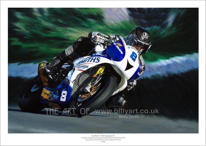 Motorcycle Memoribilia - Guy Martin Smiths Triumph 2015 Isle of Man TT