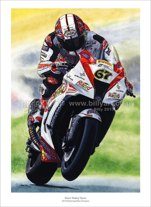 Motorcycle Memoribilia - Shane &#039;Shakey&#039; Byrne 2012 MCE British Superbike Champion