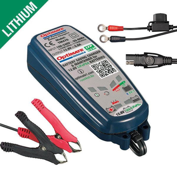 OptiMate Lithium 4s 0.8A Charger & Maintainer - Motorcycle Performance Store