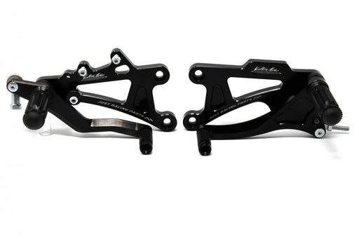 Valter Moto Black Fixed Rearsets Aprilia RS250 1995-02 - Motorcycle Performance Store 