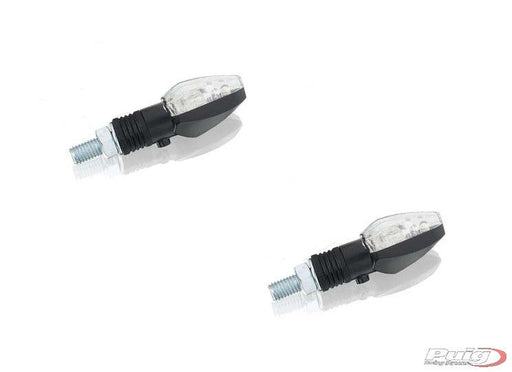 PUIG Minimal Clear LED Indicator Lamps Pair - Motorcycle Performance Store 