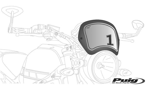 PUIG Frontal Plate - Universal - Motorcycle Performance Store 