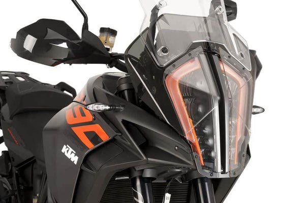 Puig Headlight Protector KTM 1290 SUPER ADVENTURE R/S 2017-20 Shields your motorcycle headlight from stones, debris and insects without reducing visibility