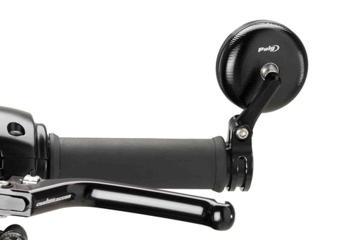 PUIG MIrrors - TRACKER  Bar End Mirrors in  Black / Silver - Various models - Motorcycle Performance Store 