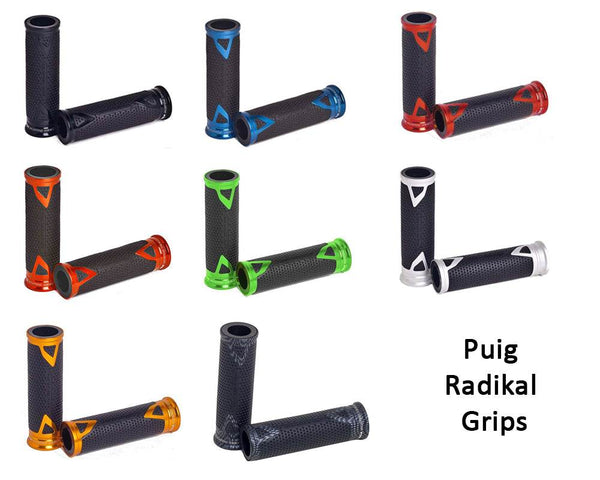 PUIG 22mm Handlebar Grips - Radikal - Motorcycle Performance Store