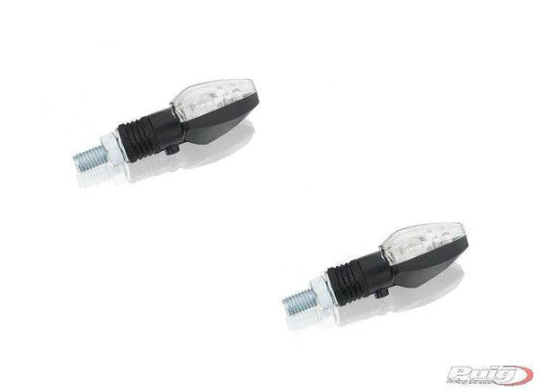 PUIG Minimal Clear LED Indicator Lamps Pair - Motorcycle Performance Store