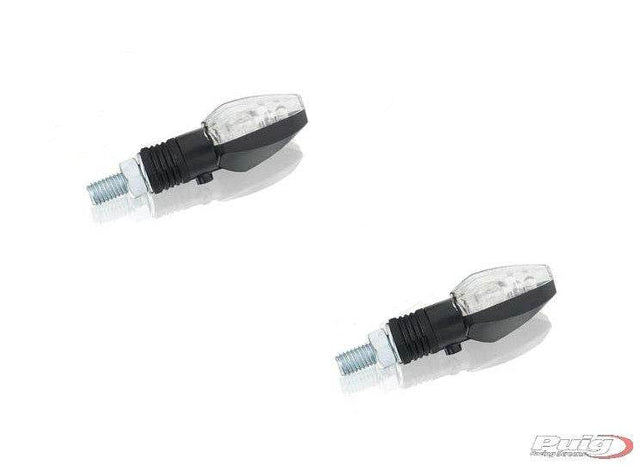 PUIG Minimal Clear LED Indicator Lamps Pair - Motorcycle Performance Store