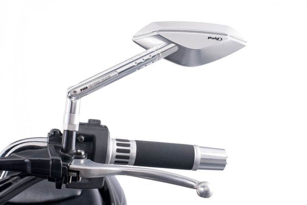 PUIG Mirrors - HI-TECH 2 Silver - Various Fitments - Motorcycle Performance Store