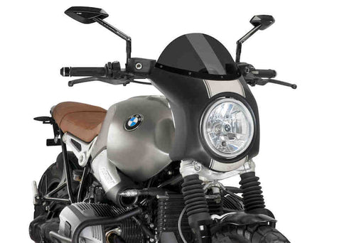 PUIG Semi Fairing Retro Screen -  BMW R NINE T SCRAMBLER 2016-20 - Motorcycle Performance Store 