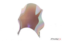 Puig Track Dark Smoke universal screen for round headlight motorcycles