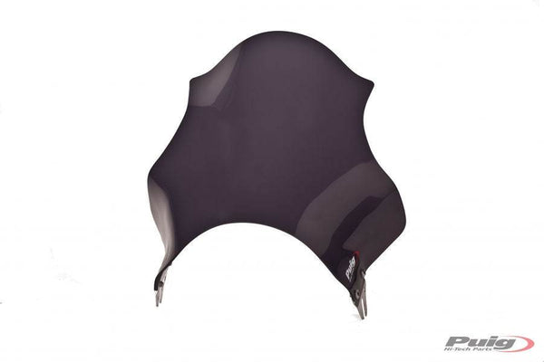 Puig Track Dark Smoke universal screen for round headlight motorcycles