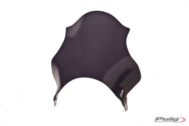 Puig Track Dark Smoke universal screen for round headlight motorcycles