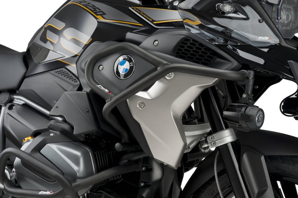 Puig Upper Engine Guards installed on a BMW R1250GS