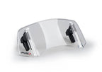 Puig Extender Visor 2.0 Multi-Adjustor universal clamp-on motorcycle windscreen extension, 300 mm wide with four tilt positions, 100 mm height adjustment and Clear or Light Smoke finish_1
