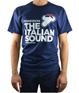 Termignoni &quot;Italian Sound&quot; Blue T-Shirt - Motorcycle Performance Store 