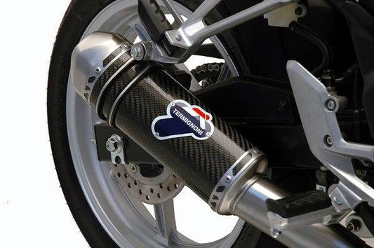 Termignoni Carbon Silencer Steel End Cap HONDA CBR250R 2011-14 - Motorcycle Performance Store