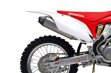 Termignoni Stainless slip on Cross Silencers Honda CRF450R 2015-16 - Motorcycle Performance Store