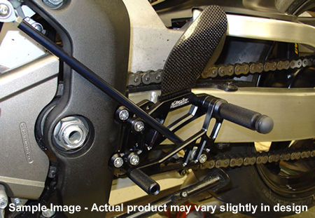 Valter Moto Black Adjustable Rearsets Honda CBR1000RR 2004-05