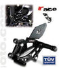 Valter Moto Black Adjustable Race Rearsets Kawasaki ZX-6R 2009-11
