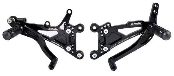 Valter Moto Black Adjustable Rearsets Yamaha R6 2003-05 - Motorcycle Performance Store