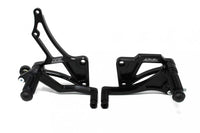 Valter Moto Black Fixed Rearsets Suzuki GSXR750 2004-05 - Motorcycle Performance Store