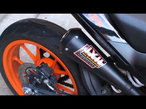 IXIL Dual Black Underseat Slip On Silencers KTM Duke 125 200 2011-16